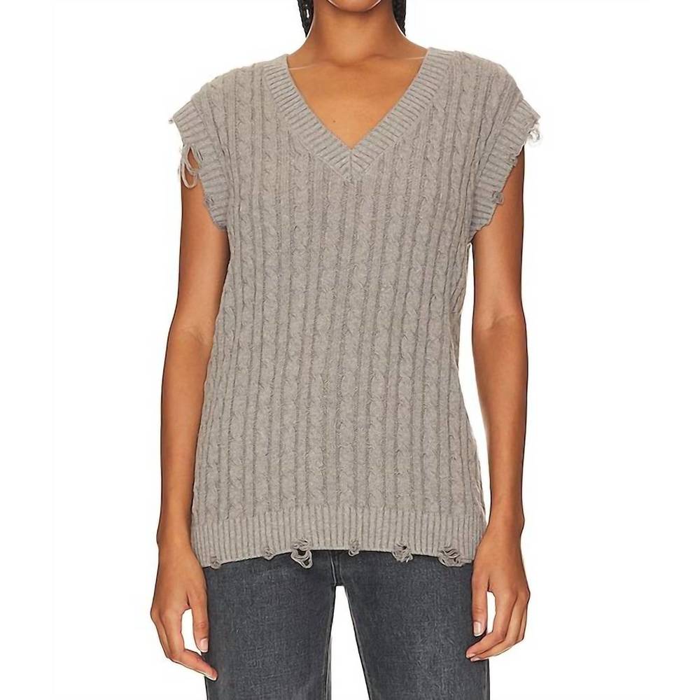 NEW STEVE MADDEN aiden sweater vest in heather grey